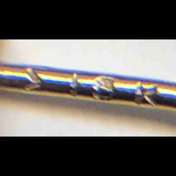 10k Yellow Gold Glass Heart Earrings - Picture 3 of 4